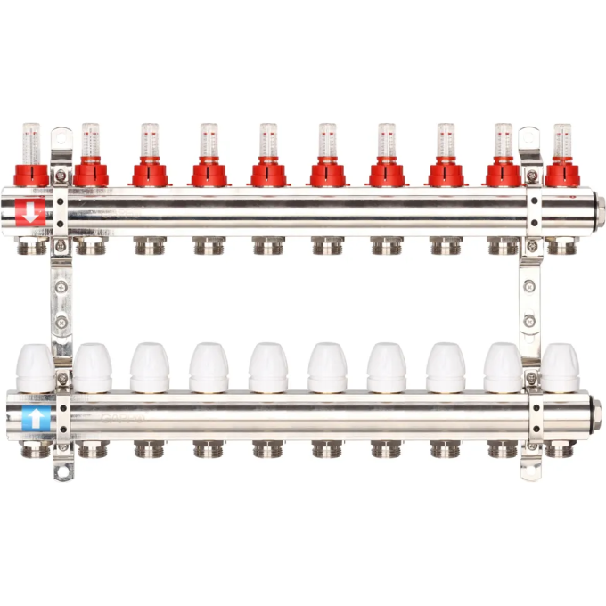 Коллектор регулируемый с расходомерами GAPPO G423,10 10-вых. X1