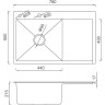 Мойка для кухни с коландером из нержавеющей стали GAPPO GS7850-6L
